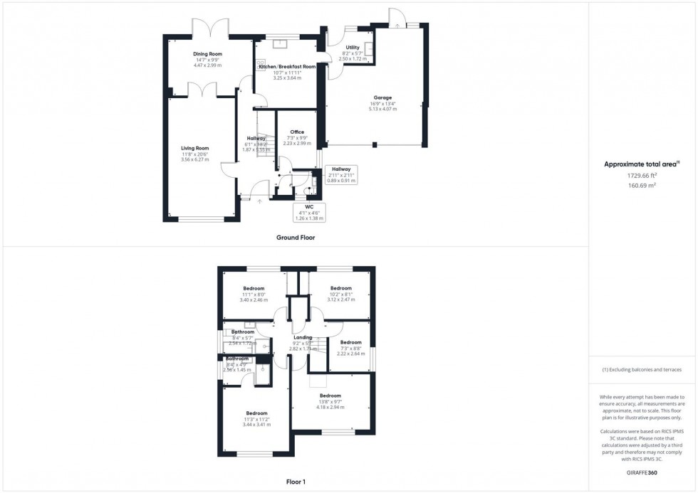 Floorplan for Allonby Way, Aylesbury, Buckinghamshire