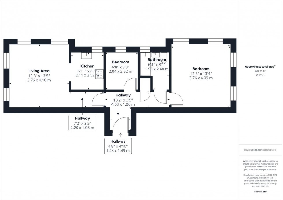 Floorplan for Pine Street, Fairford Leys, Aylesbury