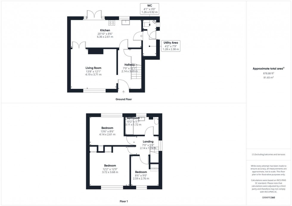 Floorplan for Prebendal Avenue, Southcourt, Aylesbury