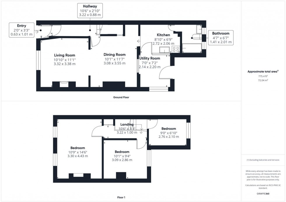 Floorplan for Park Street, Aylesbury, Buckinghamshire