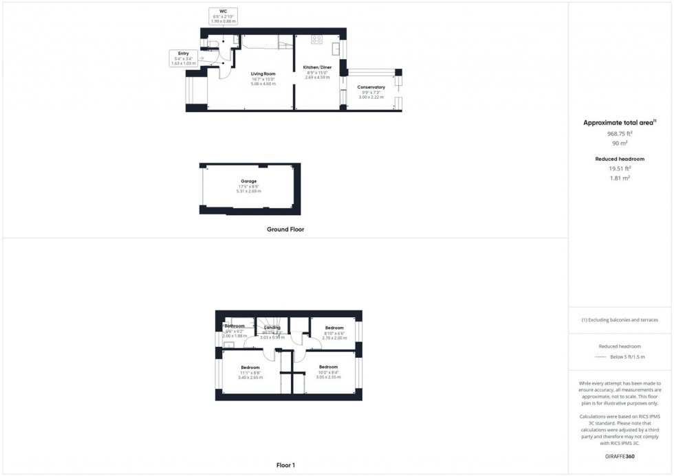 Floorplan for Friarscroft Way, Aylesbury, Buckinghamshire