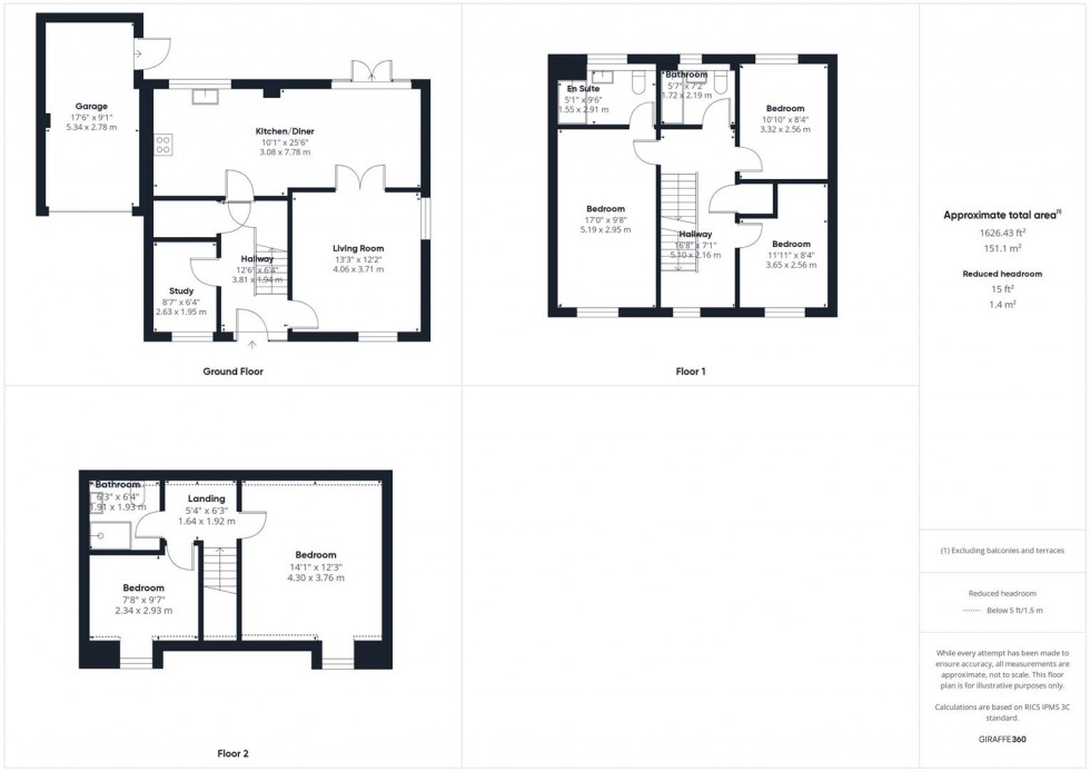 Floorplan for Sierra Drive, Berryfields, Aylesbury