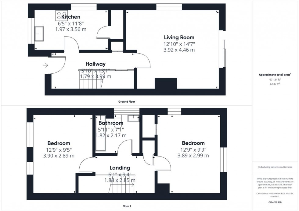 Floorplan for Lander Road, Haydon Hill, Aylesbury