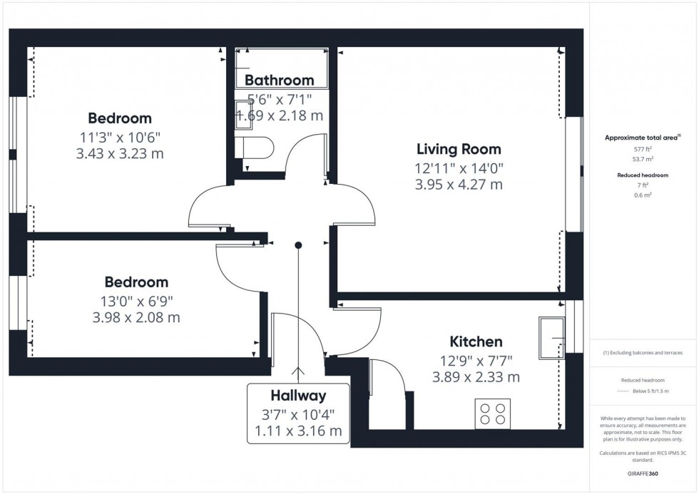 Floorplan for Dove Place, Watermead, Aylesbury