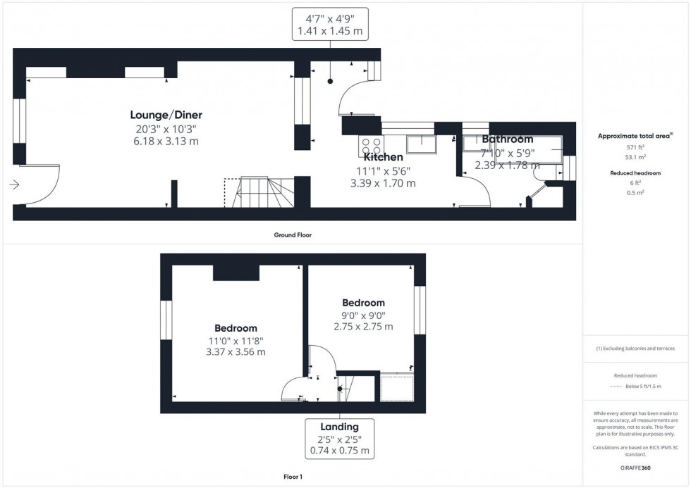 Floorplan for Buckingham Road, Aylesbury, Buckinghamshire