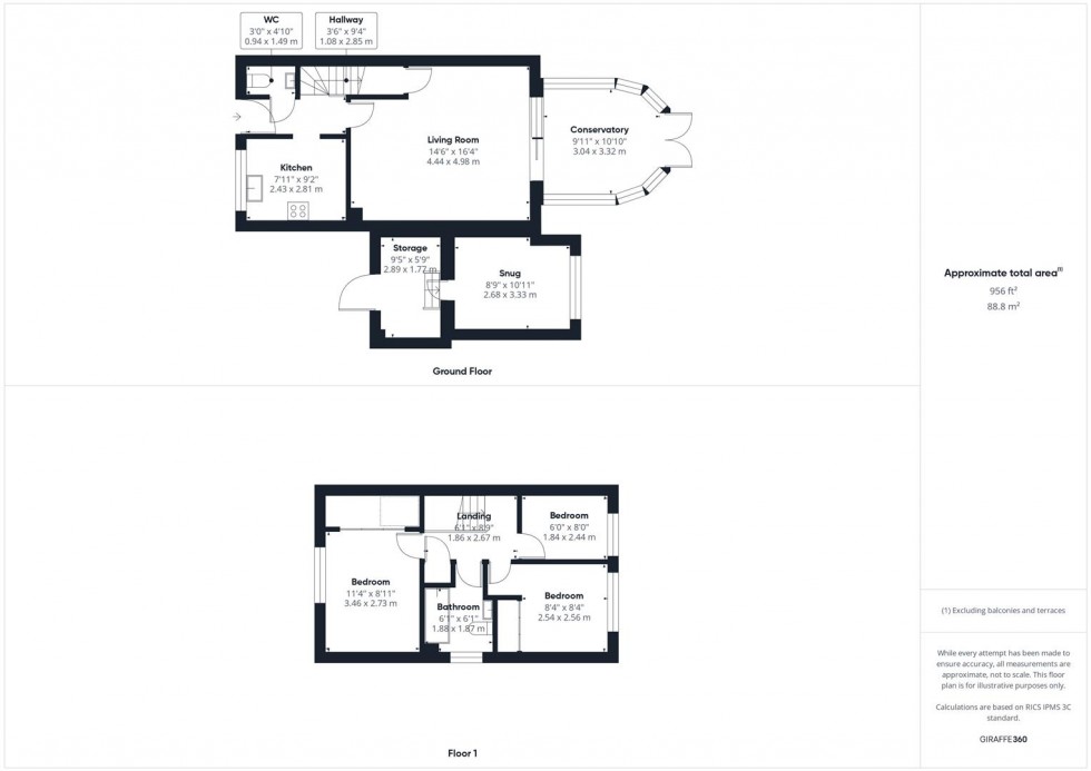 Floorplan for Avocet Way, Watermead, Aylesbury