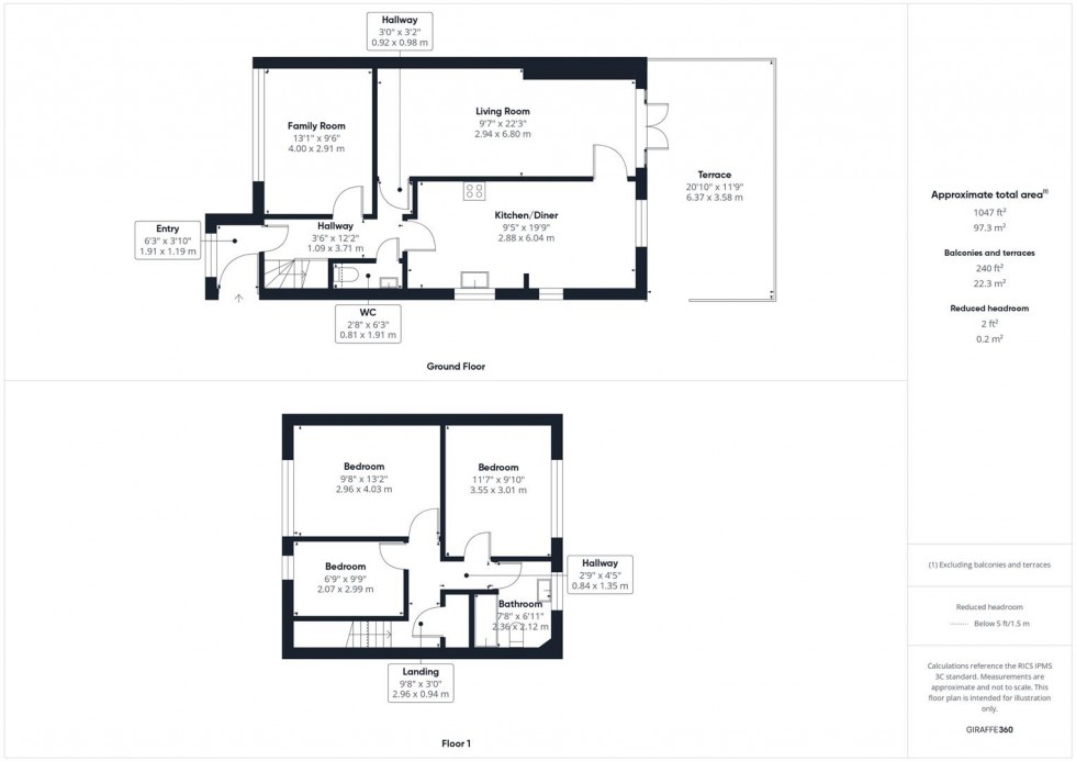 Floorplan for Hulcombe Walk, Elmhurst, Aylesbury