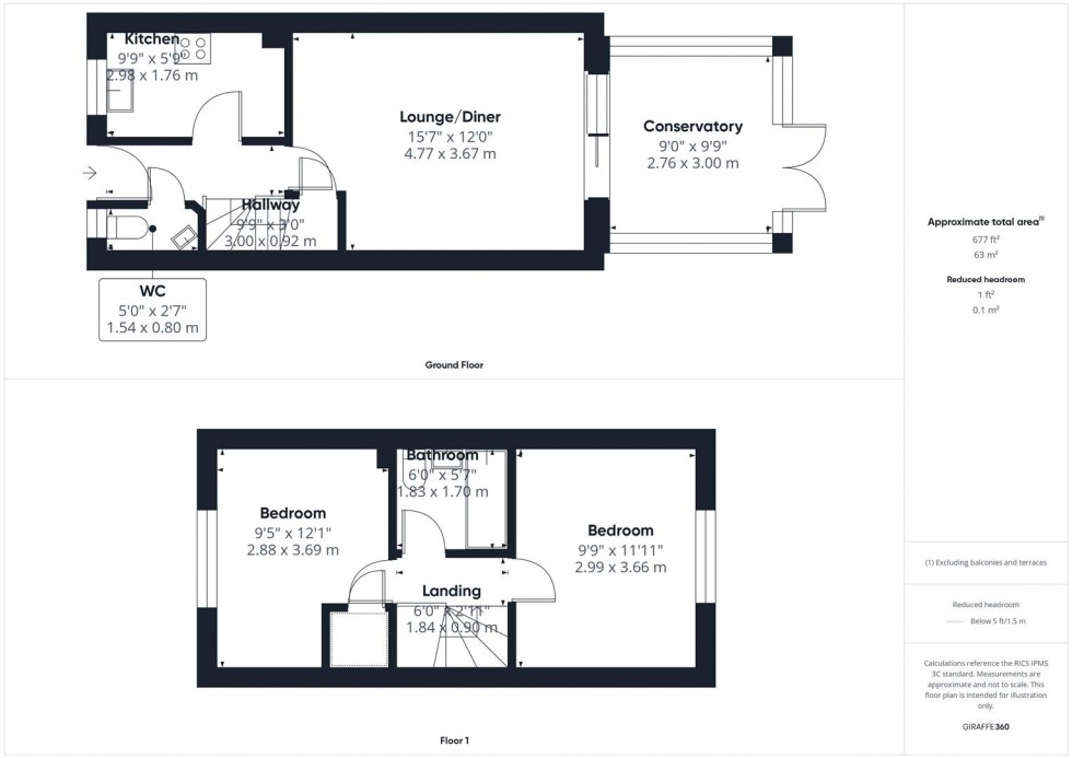 Floorplan for Friarscroft Way, Aylesbury, Buckinghamshire