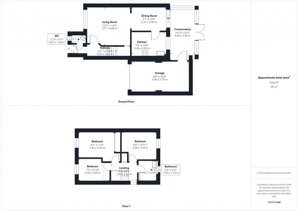 Floorplan for Sandhill Way, Fairford Leys, Aylesbury