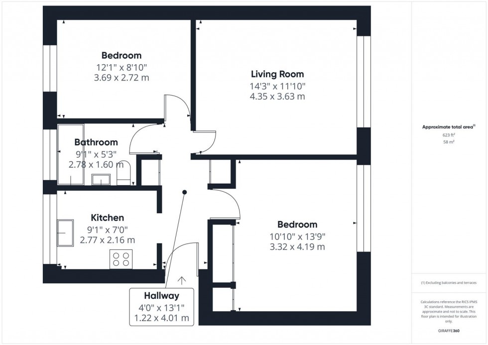 Floorplan for Chaucer Drive, Aylesbury, Buckinghamshire