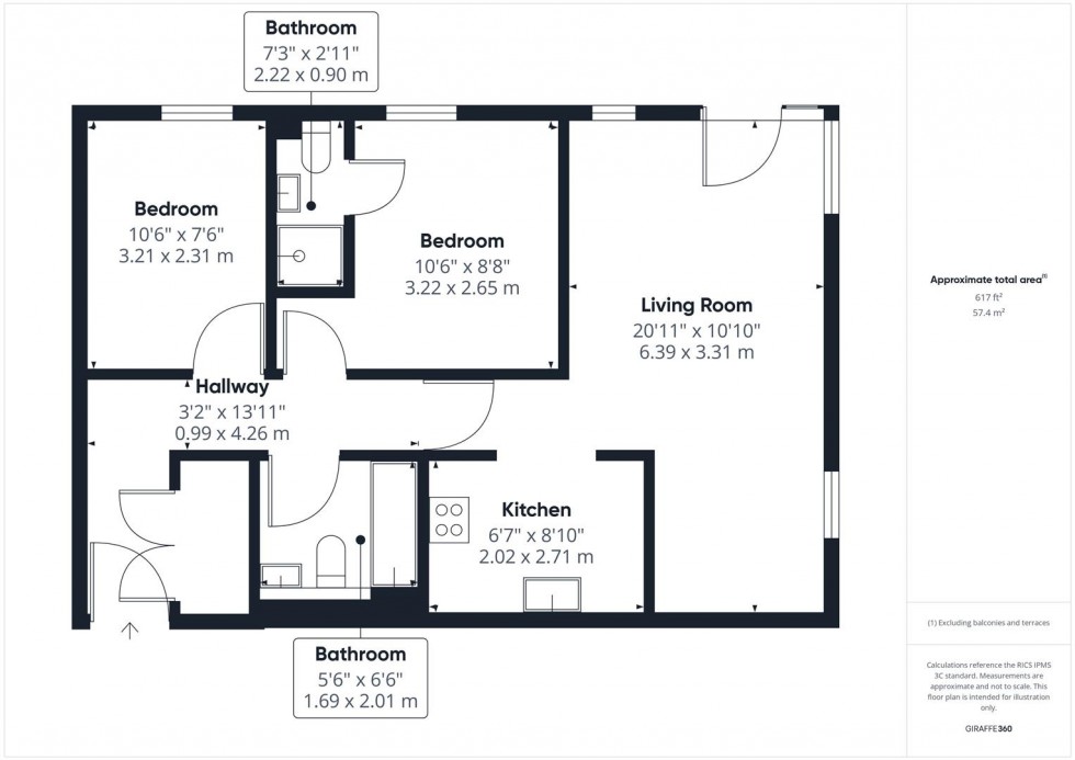 Floorplan for Quercetum Close, Aylesbury, Buckinghamshire