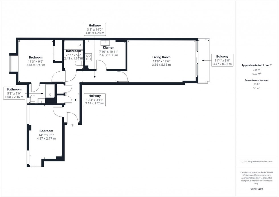 Floorplan for Coxhill Way, Aylesbury, Buckinghamshire