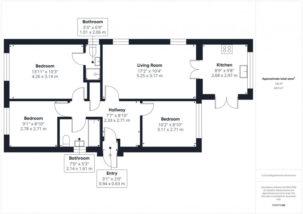 Floorplan for Abbotts Road, Aylesbury, Buckinghamshire