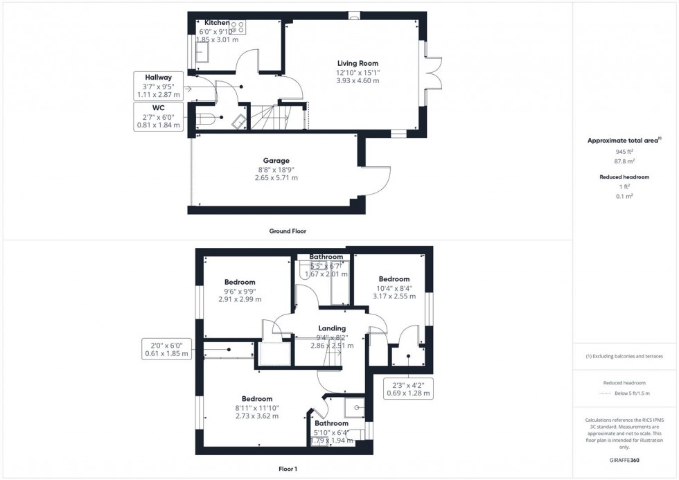 Floorplan for Dalwood Mews, Fairford Leys, Aylesbury