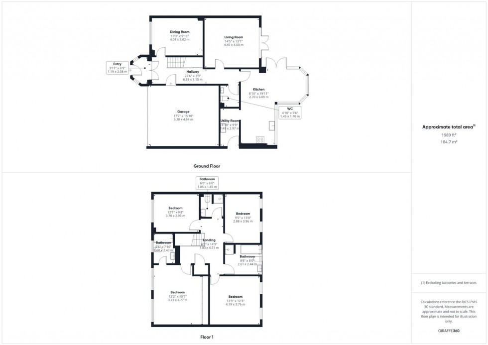 Floorplan for Pintail Close, Watermead, Aylesbury