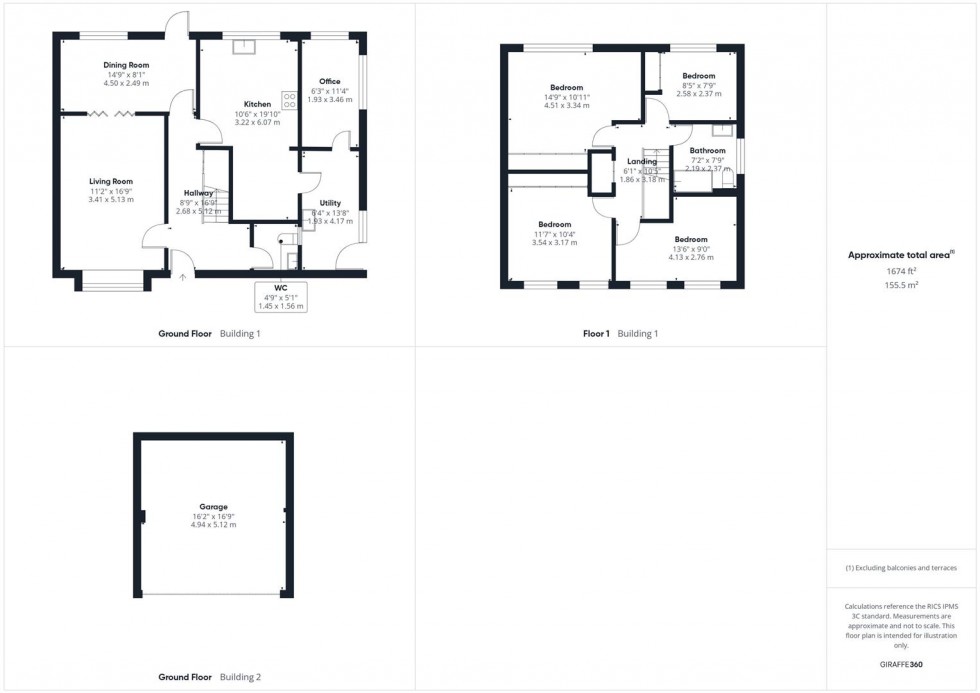 Floorplan for Allonby Way, Cumberland Park, Aylesbury