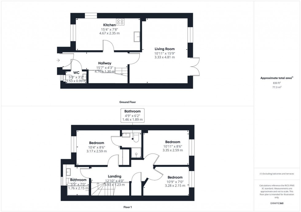 Floorplan for Monarch Street, Berryfields, Aylesbury
