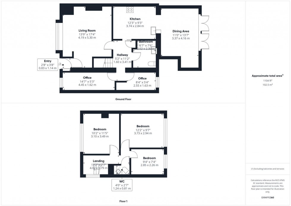 Floorplan for Ingram Avenue, Bedgrove, Aylesbury