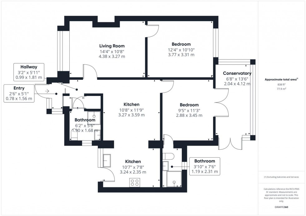 Floorplan for Welbeck Avenue, Bedgrove, Aylesbury