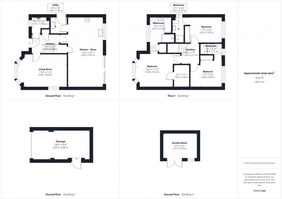 Floorplan for Sweet Briar, Weston Turville, Aylesbury