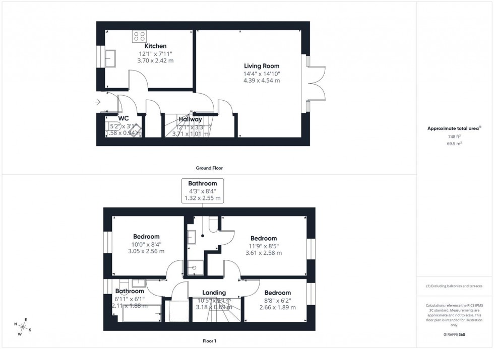 Floorplan for Nutmeg Close, Kingsbrook, Aylesbury