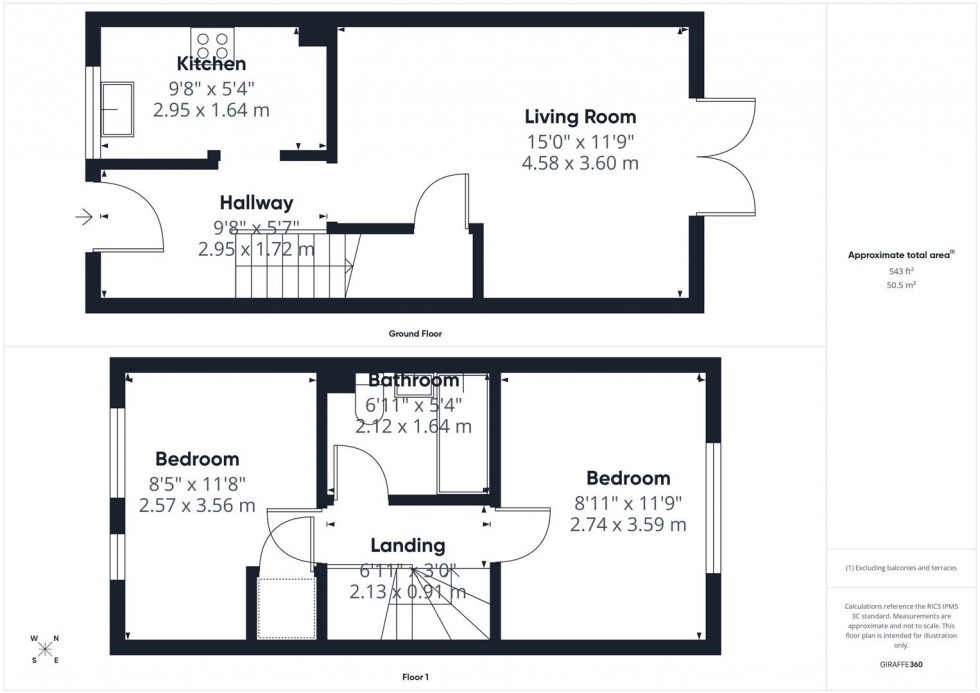 Floorplan for Pearson Close, Aylesbury, Buckinghamshire