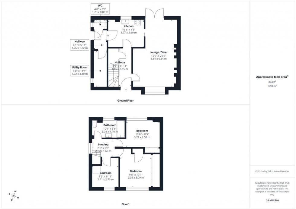 Floorplan for Churchill Avenue, Southcourt, Aylesbury