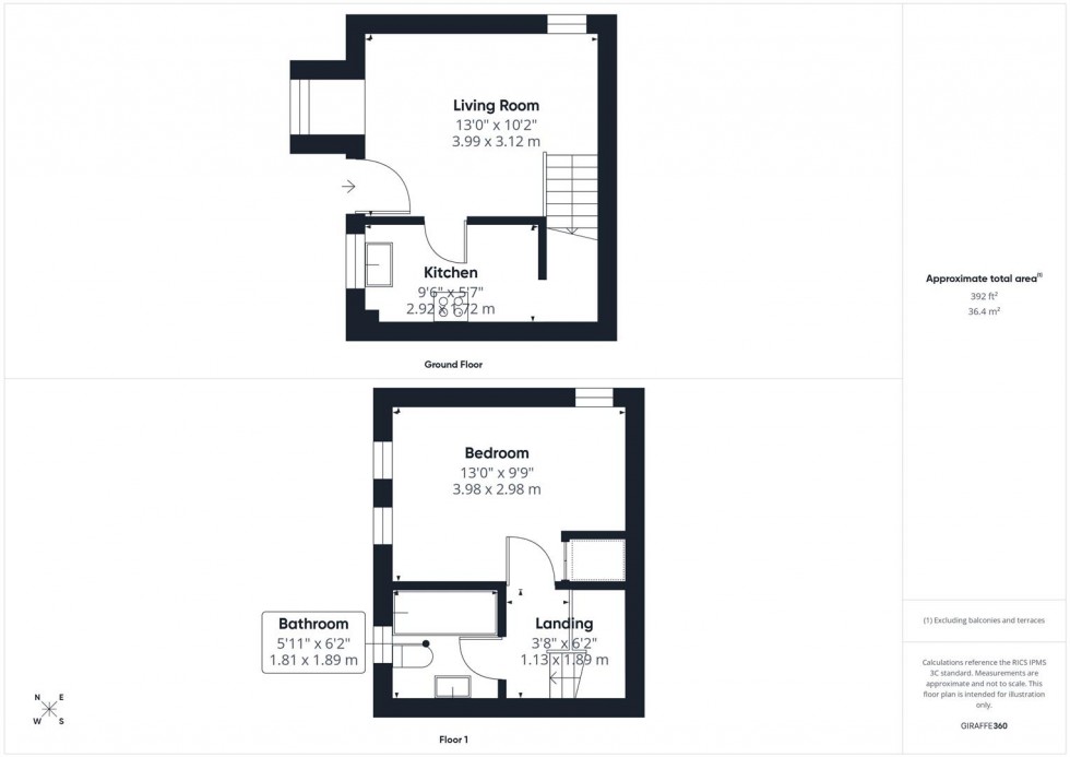 Floorplan for Turner Close, Cleveland Park, Aylesbury