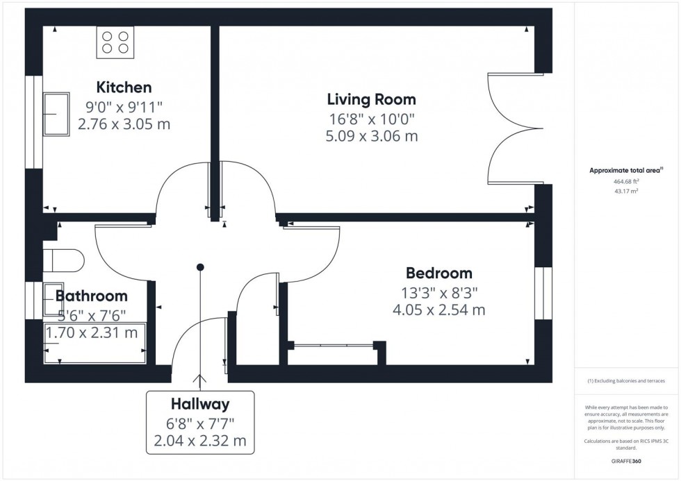 Floorplan for Guillemot Way, Watermead, Buckinghamshire
