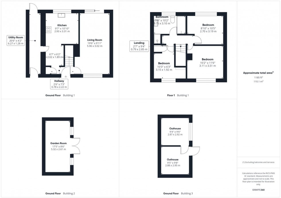 Floorplan for Hanover Close, Aylesbury, Buckinghamshire