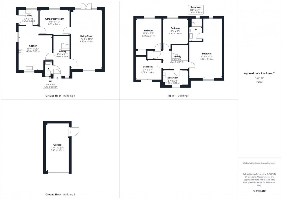 Floorplan for Brimmers Way, Fairford Leys, Aylesbury
