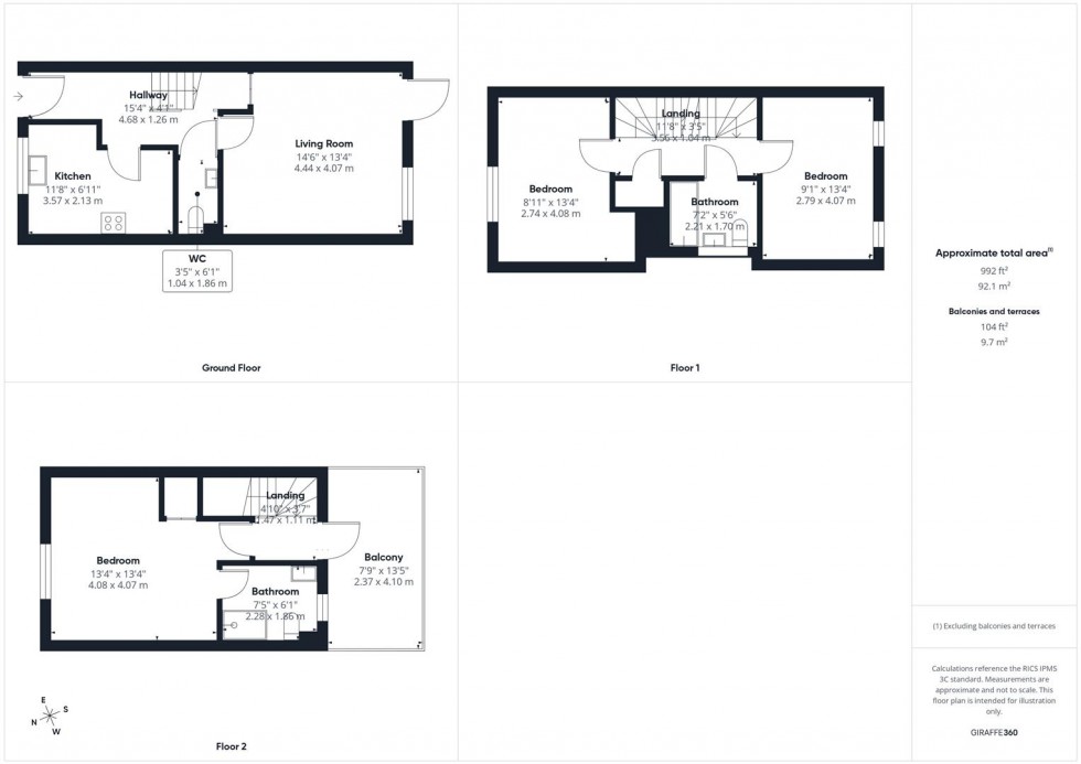 Floorplan for Mitchell Close, Aylesbury, Buckinghamshire