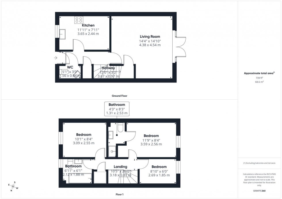 Floorplan for Nutmeg Close, Kingsbrook, Aylesbury