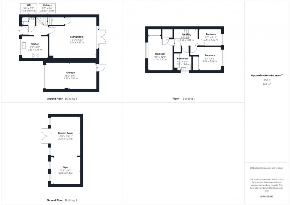 Floorplan for Avocet Way, Watermead, Aylesbury