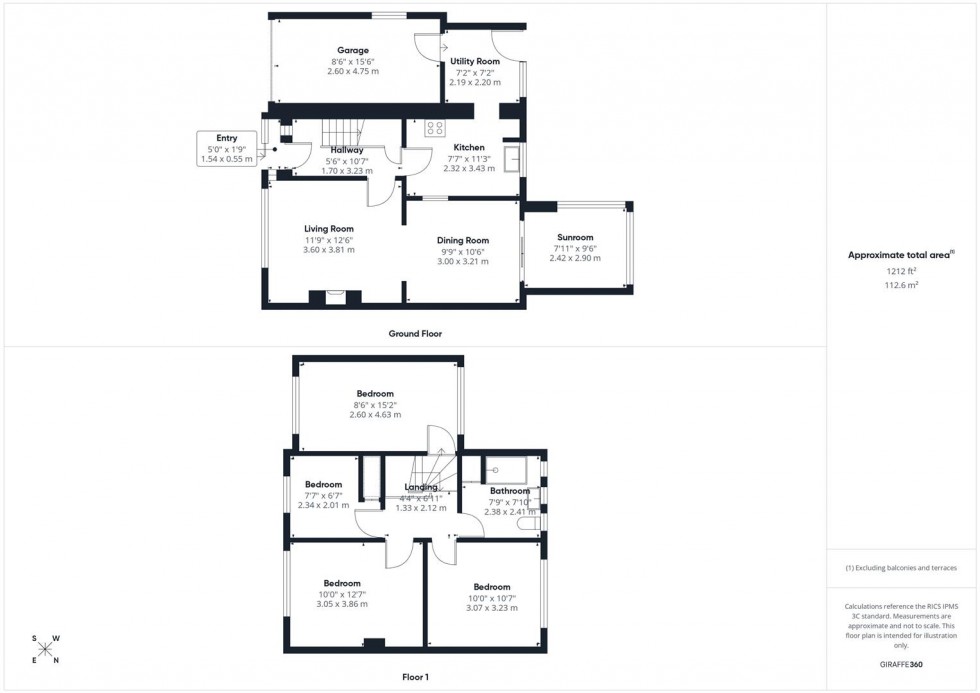 Floorplan for Westmorland Avenue, Turnfurlong, Aylesbury