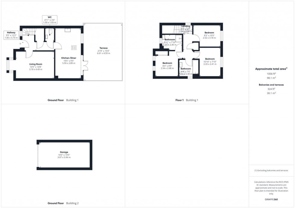 Floorplan for Elgar Mews, Aylesbury, Buckinghamshire