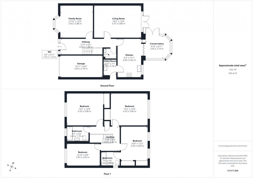 Floorplan for Kestrel Way, Watermead, Aylesbury