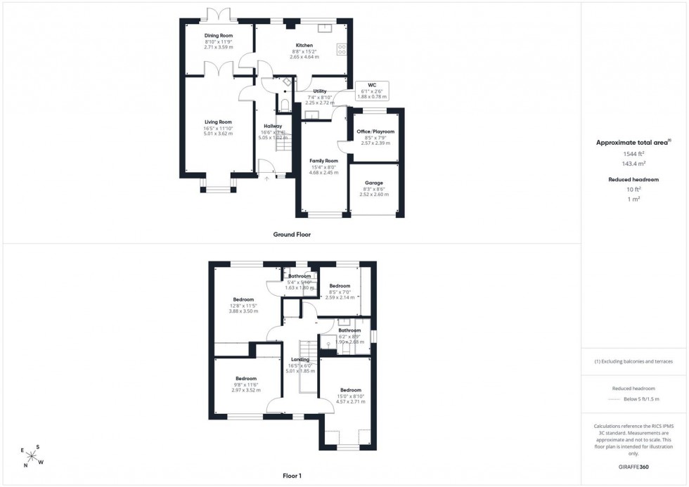 Floorplan for Kestrel Way, Watermead, Aylesbury