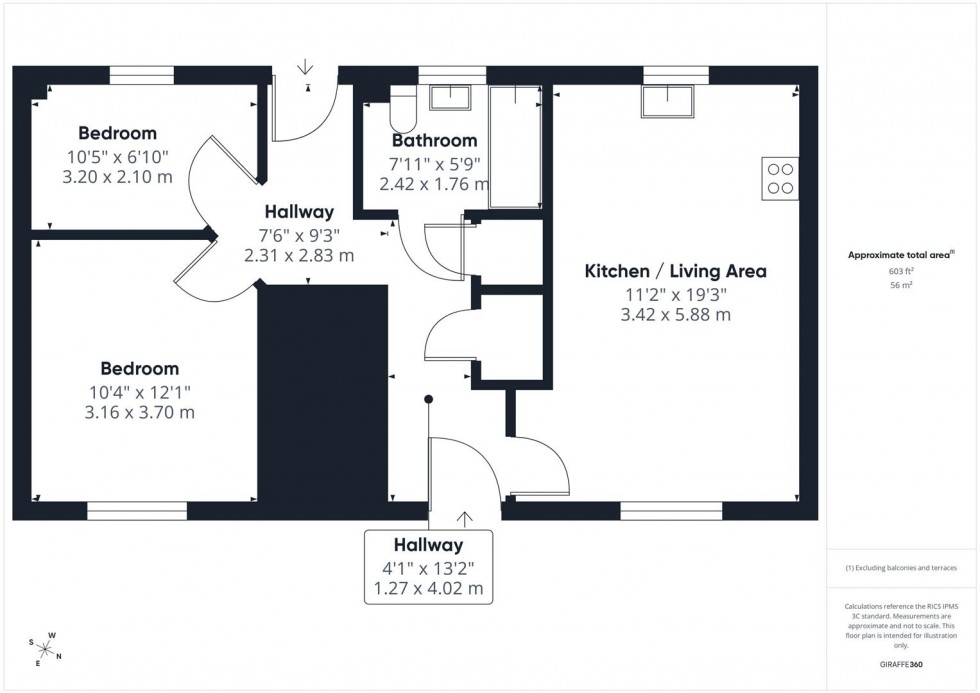 Floorplan for Chappell Close, Aylesbury, Buckinghamshire