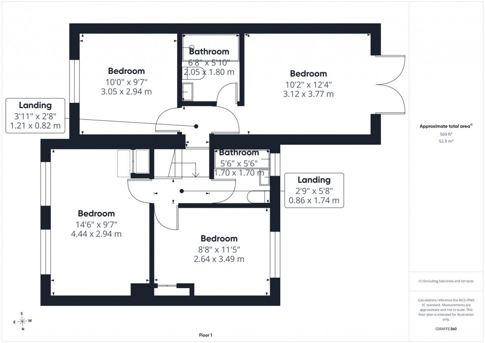 Floorplan for Abbey Road, Aylesbury