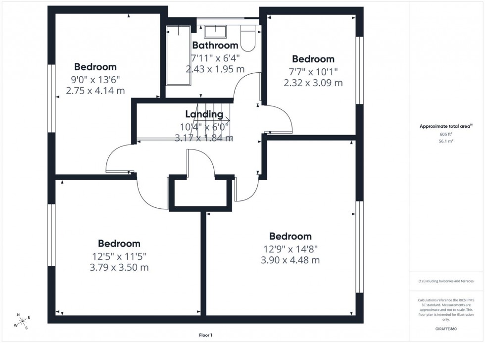 Floorplan for Allonby Way, Aylesbury