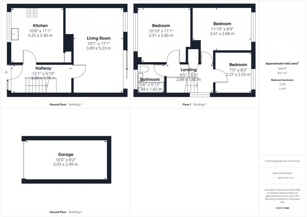Floorplan for Tiverton Crescent, Aylesbury, Buckinghamshire