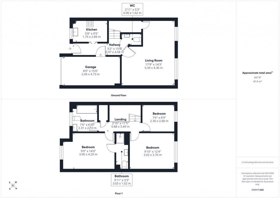 Floorplan for Friarscroft Way, Aylesbury, Buckinghamshire